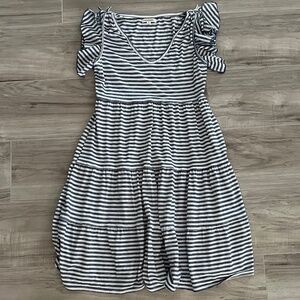 Max Studio Mini V-Neck Tiered Shirt dress